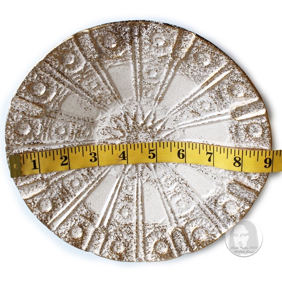 Vintage Starburst Decorative Plate Ceramic 836 USA Gold Speckles MCM Mid Century - Picture 5 of 11